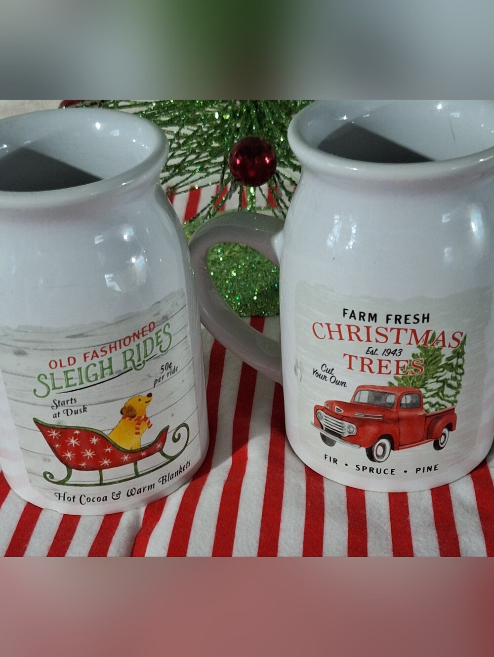 2 Holiday Christmas Mugs